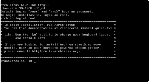 dd commande arch linux installation