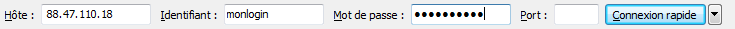 Connexion avec FileZilla