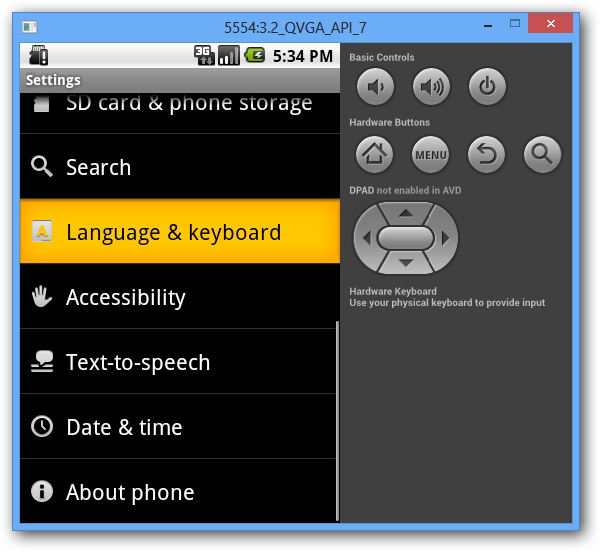 On va sélectionner Language & keyboard