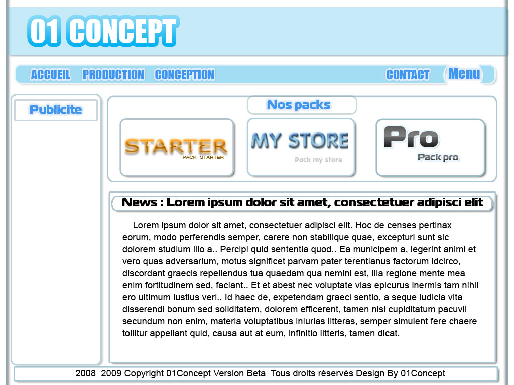 [Résolu] [ Site web ] 01 Concept (Creation et conception de site web ...