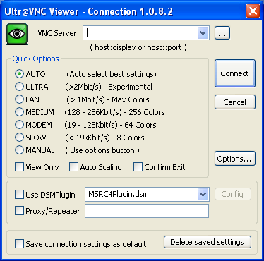 Fenêtre UltraVNC Viewer