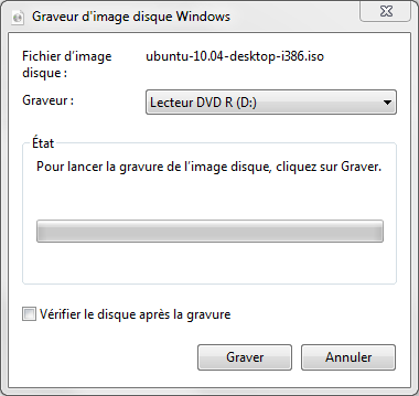 Gravure ISO sous Windows 7