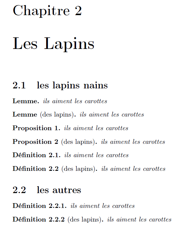 Les théorèmes