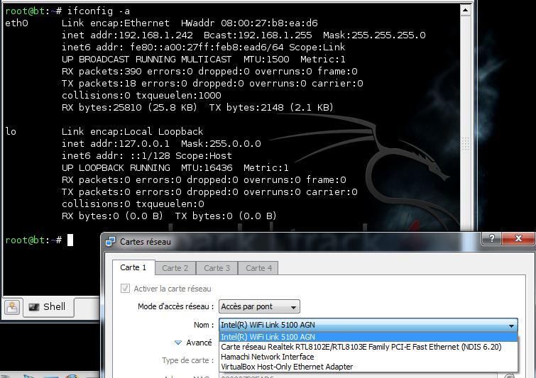 [Résolu] Problème de réseau avec virtualbox Comment récupérer l