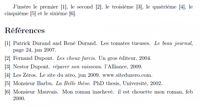 Bibliographie These  Titre De La Thèse