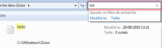 !recherche des fichiers contenant tot