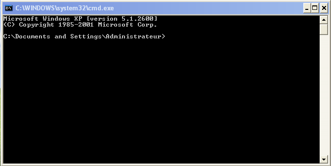 Invite de commande windows