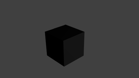 Notre cube éclairé par la lampe