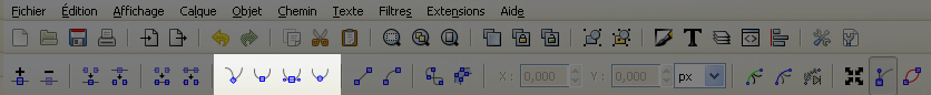 Position des types de noeuds sur l'interface