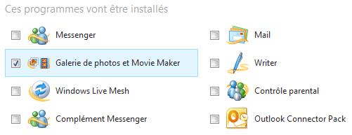 Choix programme