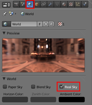 Choisir le réglage Real Sky
