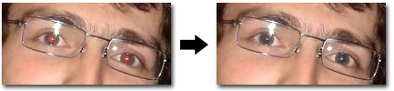 Correction des yeux rouges