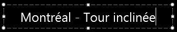 Ecriture d'un titre