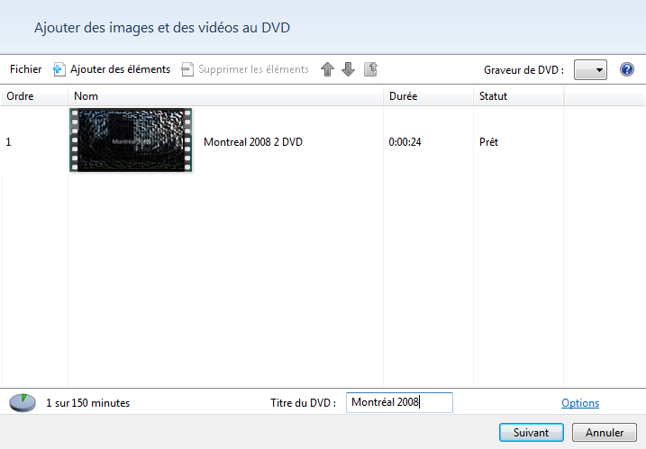 Création de DVD 1