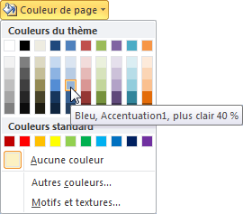 Définition de la couleur d'arrière-plan de la page