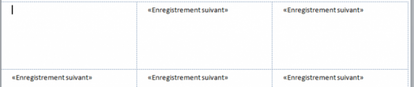 Le fichier de données a été relié au document de base