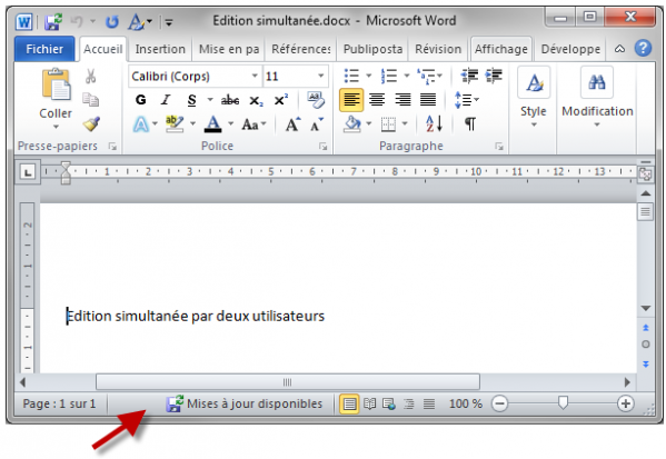 Le document n'est pas à jour