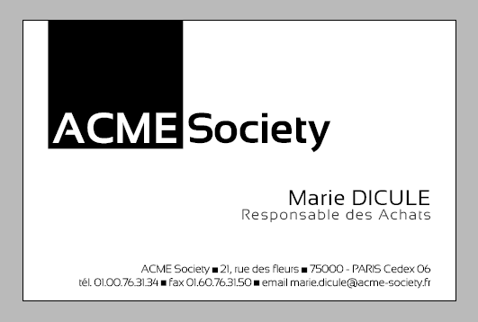 modele carte de visite indesign