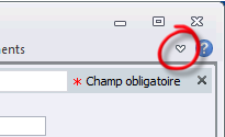 L'icône Développer le Ruban