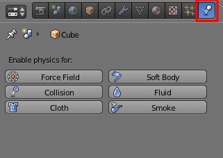 Le menu Physics