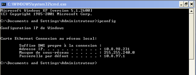 ipconfig