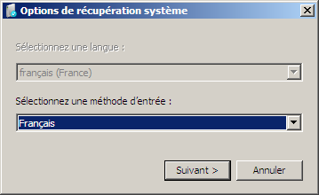 Choix de la langue