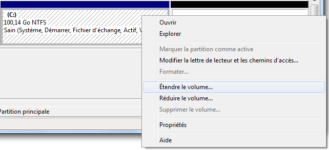 Etendre le volume