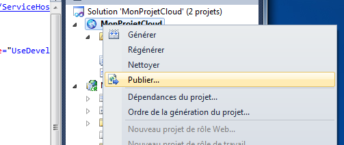 Publier projet