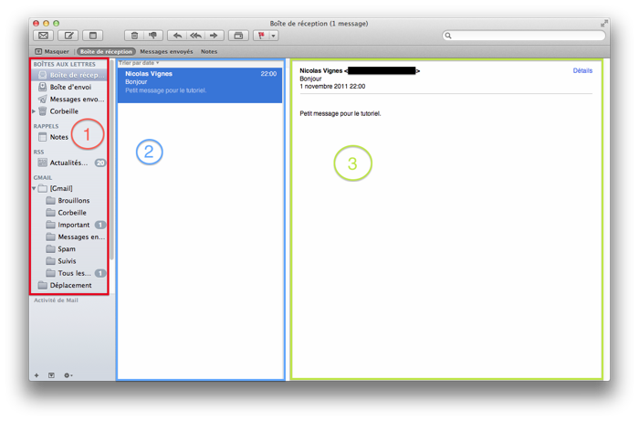 Interface de Mail