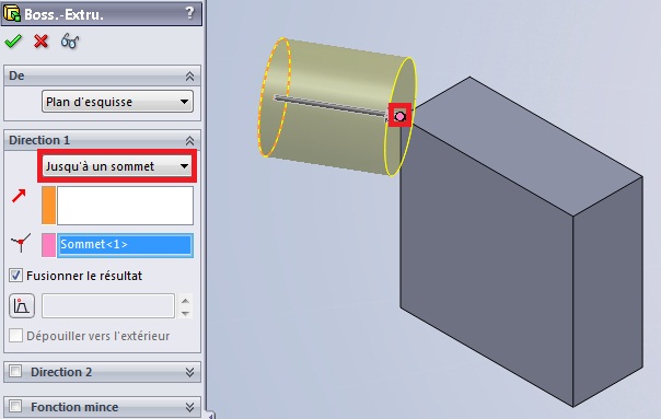 Ajouter de la matière - Apprenez à utiliser SolidWorks - OpenClassrooms