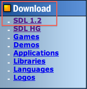 Cliquez sur SDL 1.2