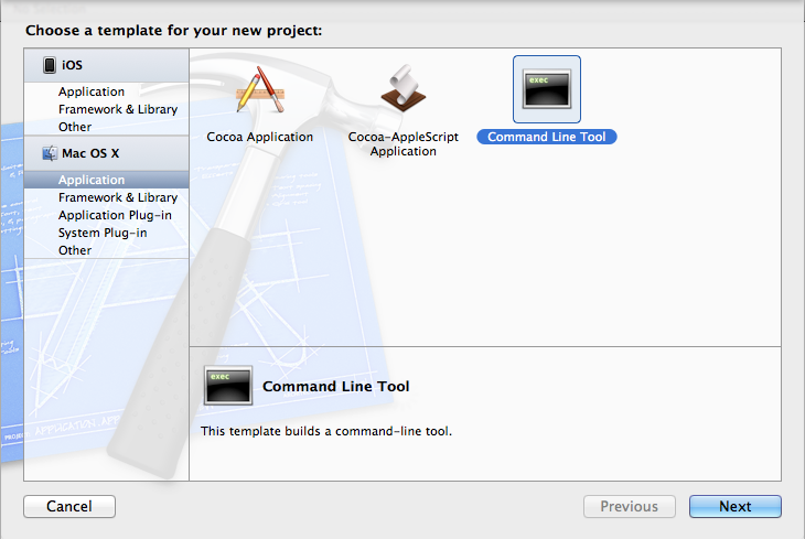 Accueil de Xcode