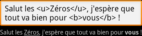 Le rendu du code