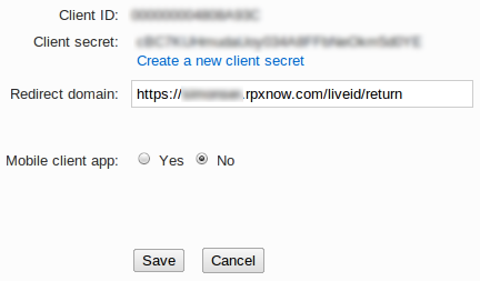 API settings