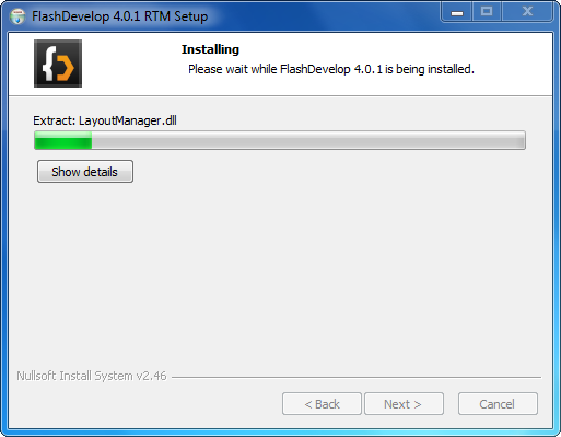 Installation de FlashDevelop : étape 4