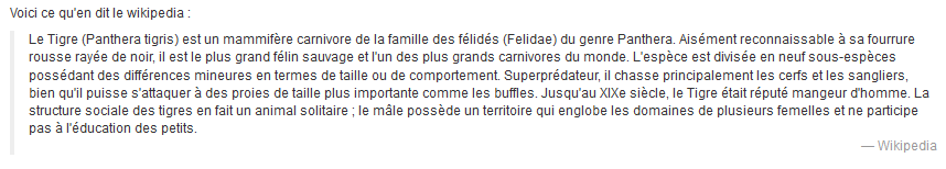 Apparence d'une citation