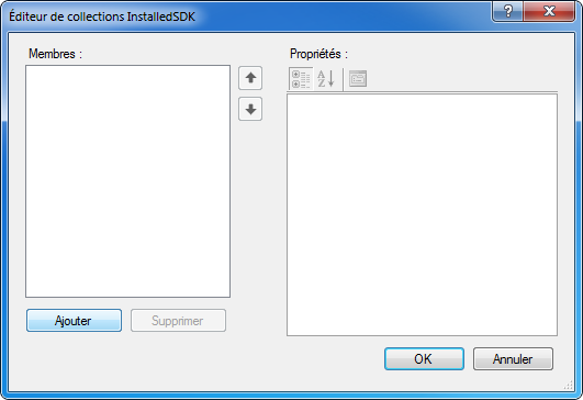 Éditeur de collections InstalledSDK