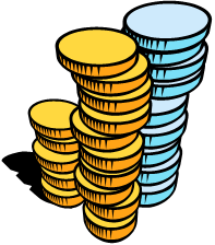 Une pile de pièces