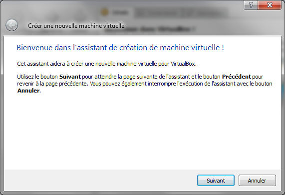 L'assistant de création de machine virtuelle