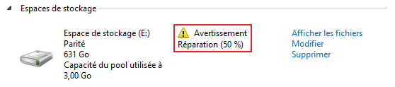 L'EDS est en cours de réparation
