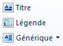 Boutons Titre, Légende et Générique