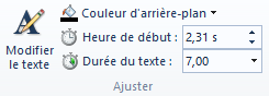 Outils d'ajustement du texte