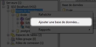 Ajouter une BDD