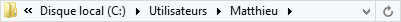 La barre d'adresse