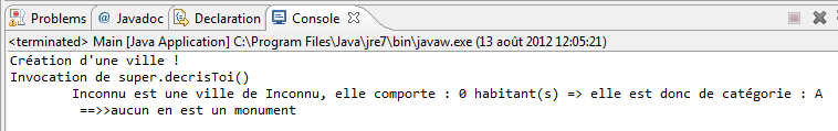 Utilisation de super