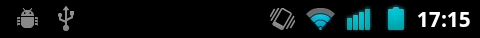 Ma barre de statut contient déjà deux notifications représentées par deux icônes à gauche