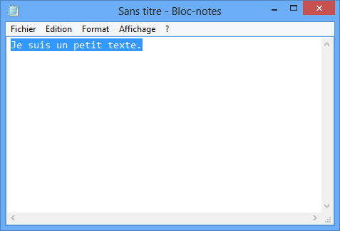 Texte sélectionné