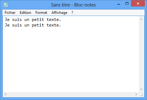 Texte dupliqué