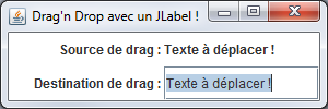 Texte déplacé