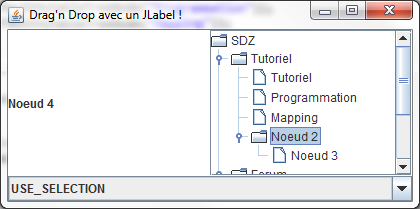 Ajout de nœud via drag'n drop